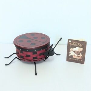 Longaberger Collectors Club 2009 Little Ladybug Basket w/ Lid, Legs, Tag